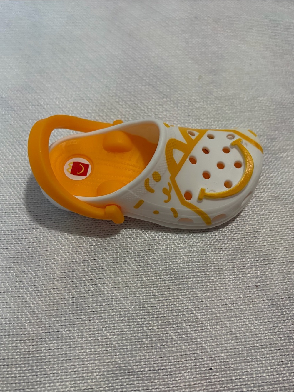 McDonald’s Happy Meal White Orange Crocs Shoe Toy Miniature